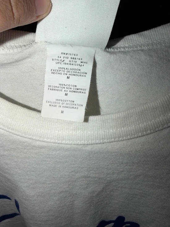 Champion Men's White Crewneck Logo T-Shirt Size-M - Picture 4 of 6